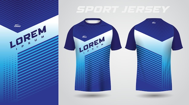 Diseño de camiseta deportiva de camisa azul