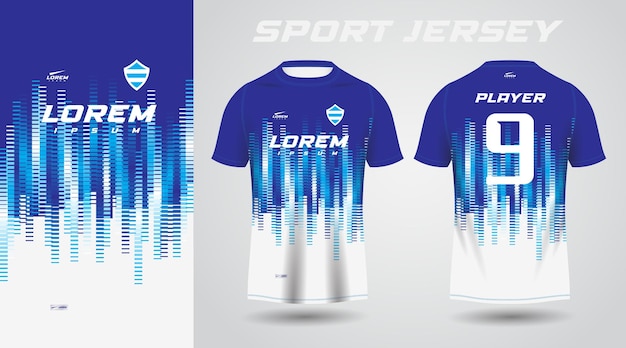 diseño de camiseta deportiva de camisa azul