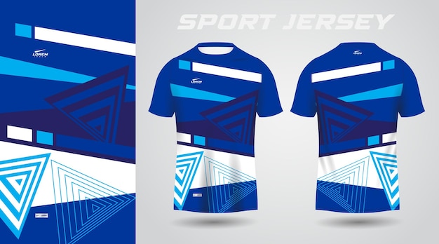 Diseño de camiseta deportiva de camisa azul