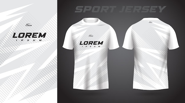 Vector diseño de camiseta deportiva de camisa blanca