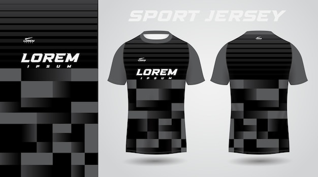 diseño de camiseta deportiva de camisa negra