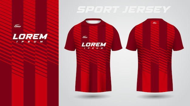 Diseño de camiseta deportiva de camisa roja