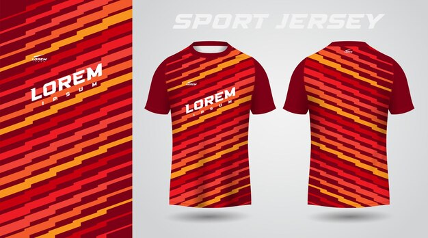 Diseño de camiseta deportiva de camisa roja