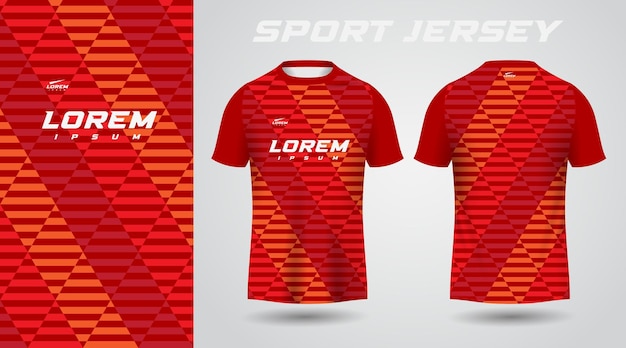 Diseño de camiseta deportiva de camisa roja