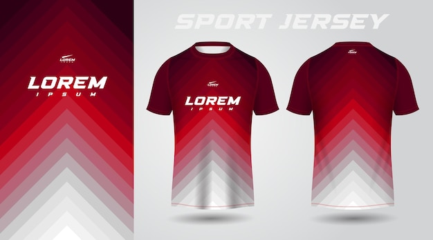 diseño de camiseta deportiva de camisa roja