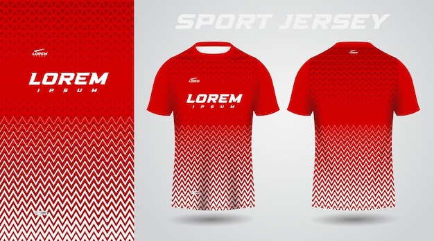 diseño de camiseta deportiva de camisa roja