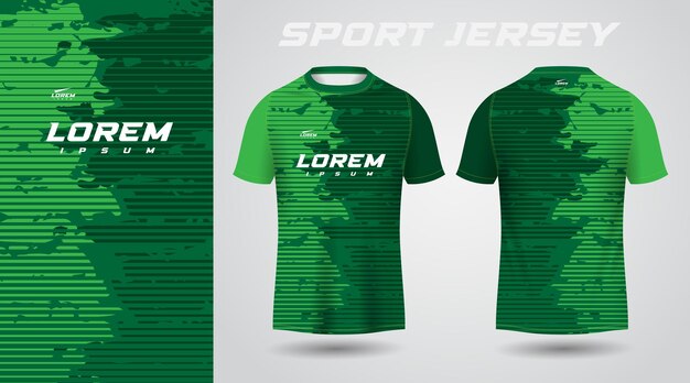 Diseño de camiseta deportiva de camisa verde