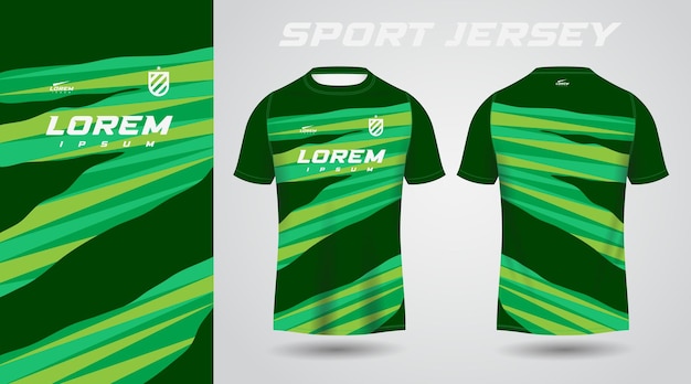 Diseño de camiseta deportiva de camisa verde