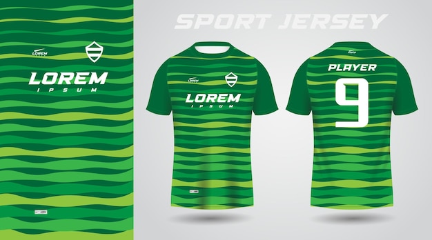 diseño de camiseta deportiva de camisa verde