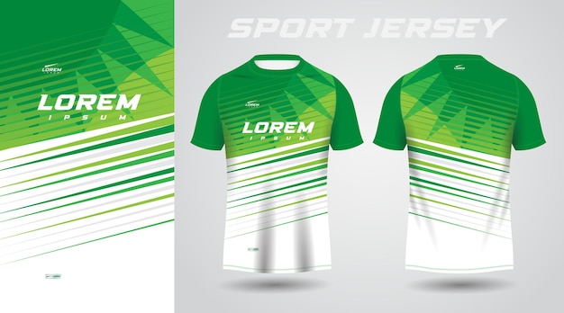 Diseño de camiseta deportiva de camisa verde