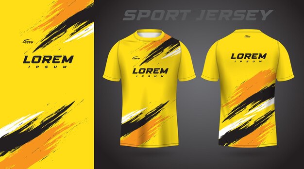 diseño de camiseta deportiva de camiseta amarilla