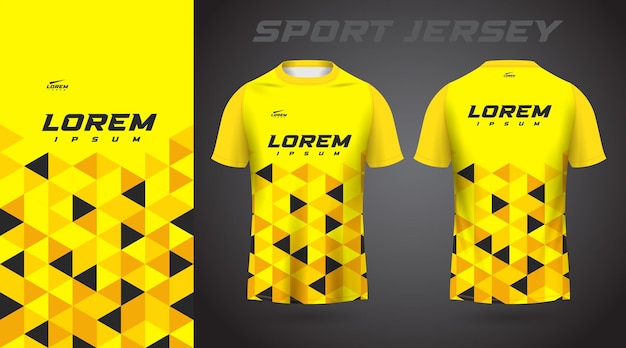diseño de camiseta deportiva de camiseta amarilla