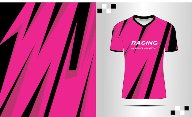 Diseño de camiseta deportiva para camiseta de carreras ciclismo juego de fútbol rosa