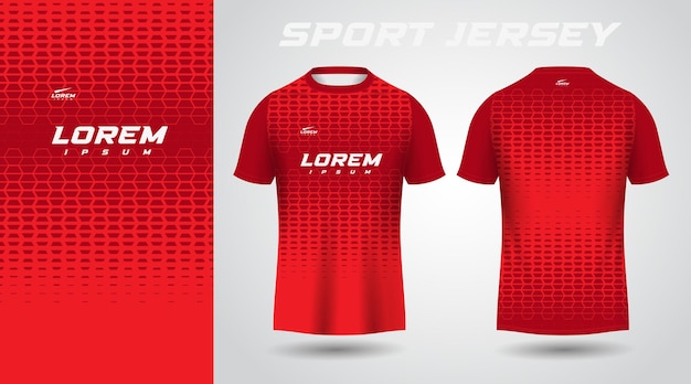 Diseño de camiseta deportiva de camiseta roja