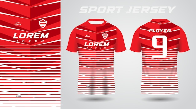 Diseño de camiseta deportiva de camiseta roja