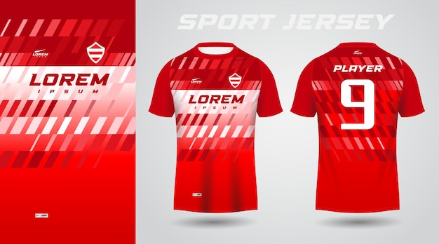 Diseño de camiseta deportiva de camiseta roja