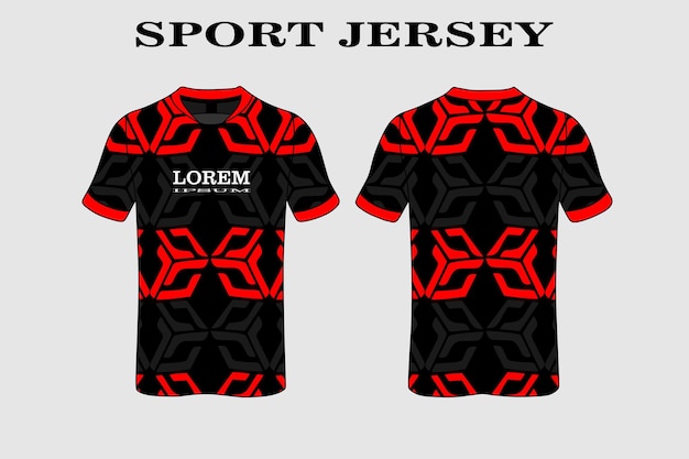 Diseño de camiseta deportiva para carreras camiseta de ciclismo fútbol juego motocross vista delantera y trasera