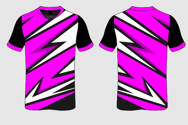 Vector diseño de camiseta deportiva para carreras de jersey ciclismo fútbol juegos motocross en color púrpura