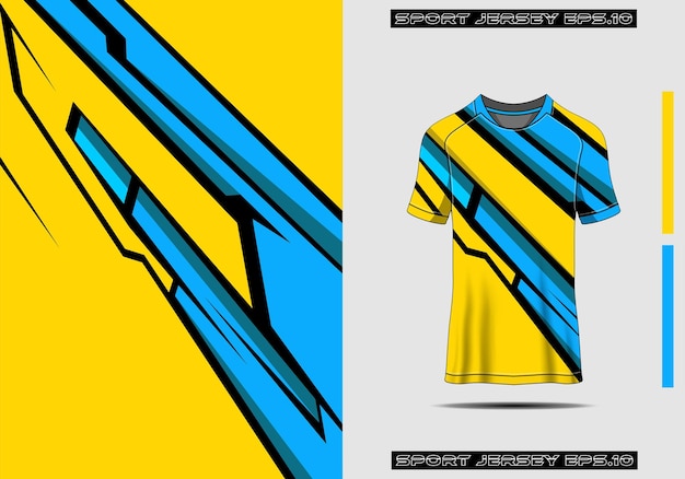 Diseño de camiseta deportiva para carreras de jersey ciclismo fútbol.