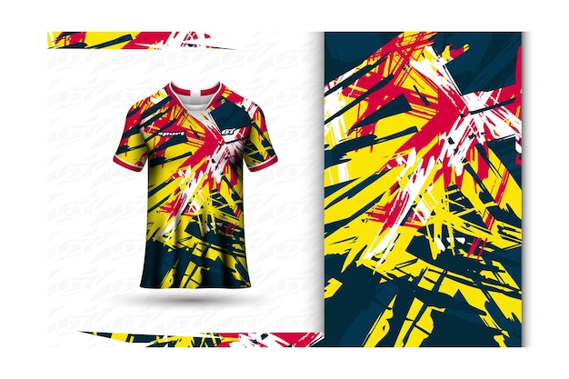 Diseño de camiseta deportiva Diseño deportivo para fondo de camiseta de juego de carreras de fútbol, etc. Vector