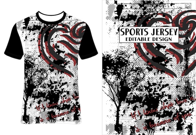 Diseño de camiseta deportiva EPS 10 para sublimación