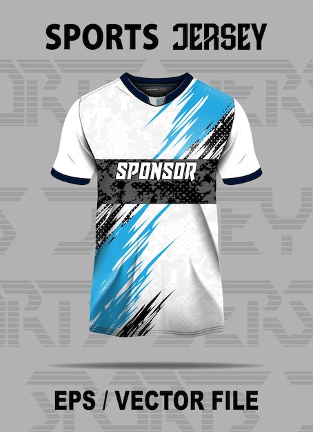El diseño de la camiseta deportiva está listo para la impresión por sublimación