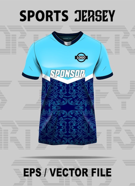 El diseño de la camiseta deportiva está listo para la impresión por sublimación