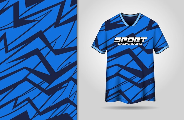 Diseño de camiseta deportiva con fondo abstracto azul oscuro