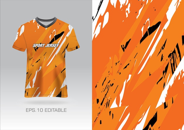 Diseño de camiseta deportiva grunge para uniformes de equipo camiseta de fútbol camiseta de carreras