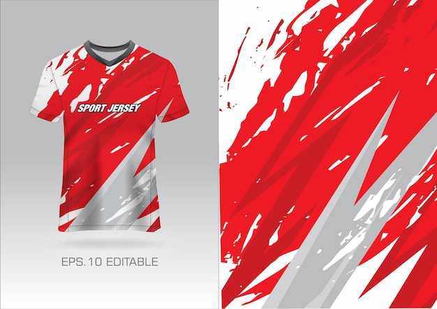 Diseño de camiseta deportiva grunge para uniformes de equipo camiseta de fútbol camiseta de carreras