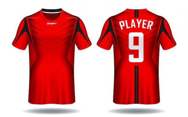 Diseño de camiseta deportiva de jersey de fútbol.