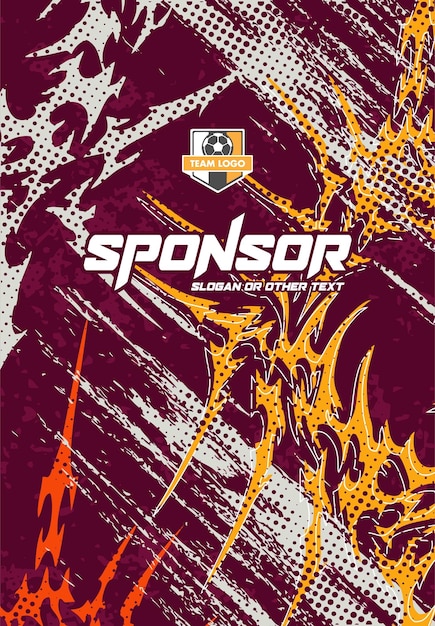 Diseño de camiseta deportiva lista para imprimir Camiseta de fútbol para sublimación