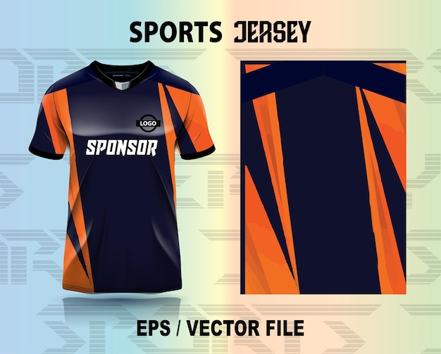 Diseño de camiseta deportiva listo para la impresión de sublimación