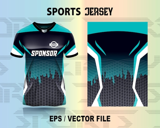 Diseño de camiseta deportiva listo para la sublimación