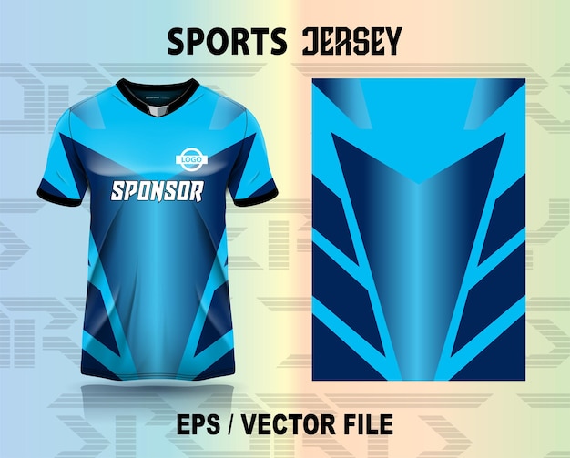 un diseño de camiseta deportiva con maqueta listo para imprimir color cmyk
