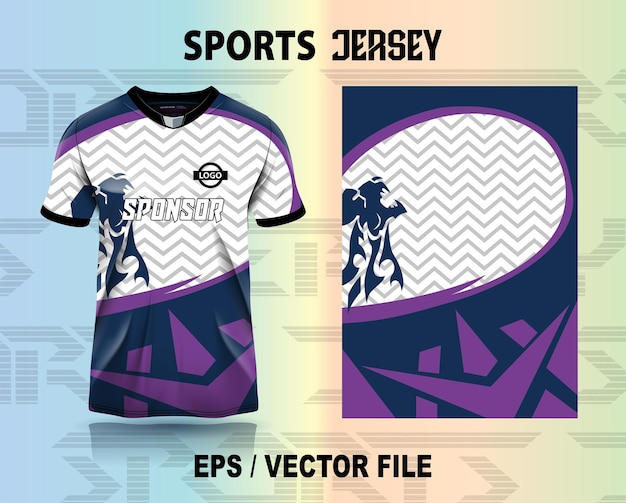un diseño de camiseta deportiva con maqueta listo para imprimir color cmyk