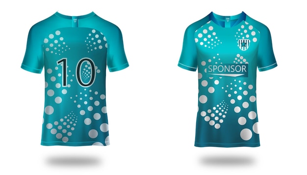 Diseño de camiseta deportiva de plantilla de camiseta de fútbol, concepto de uniforme de fútbol