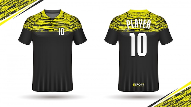 Diseño de camiseta deportiva de plantilla de camiseta de fútbol