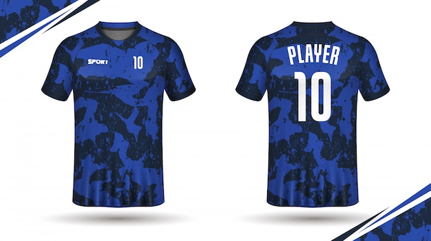 Diseño de camiseta deportiva de plantilla de camiseta de fútbol