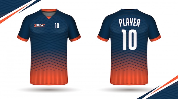 Diseño de camiseta deportiva de plantilla de camiseta de fútbol