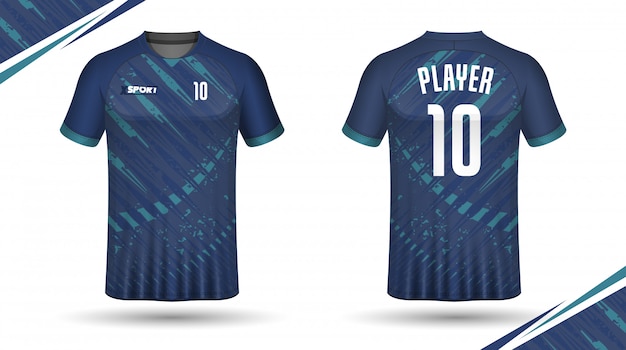 Diseño de camiseta deportiva de plantilla de camiseta de fútbol