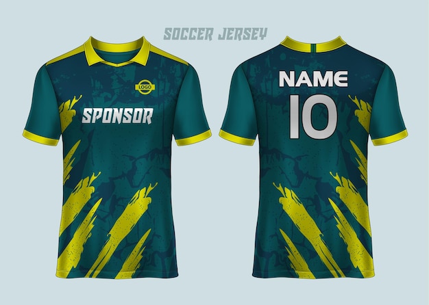 Diseño de camiseta deportiva de plantilla de camiseta de fútbol