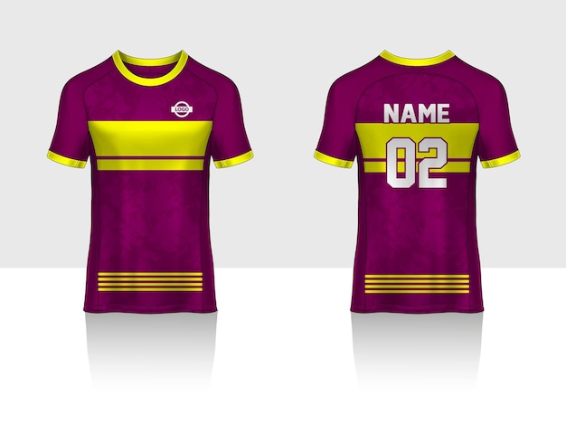 Diseño de camiseta deportiva de plantilla de camiseta de fútbol