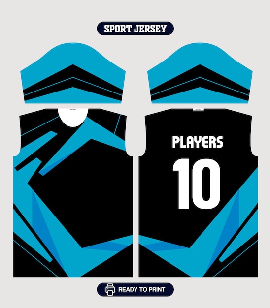 Diseño de la camiseta deportiva y la plantilla de fondo