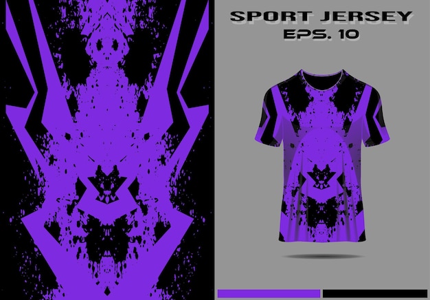 diseño de camiseta deportiva de plantilla de jersey de fútbol grunge de maqueta