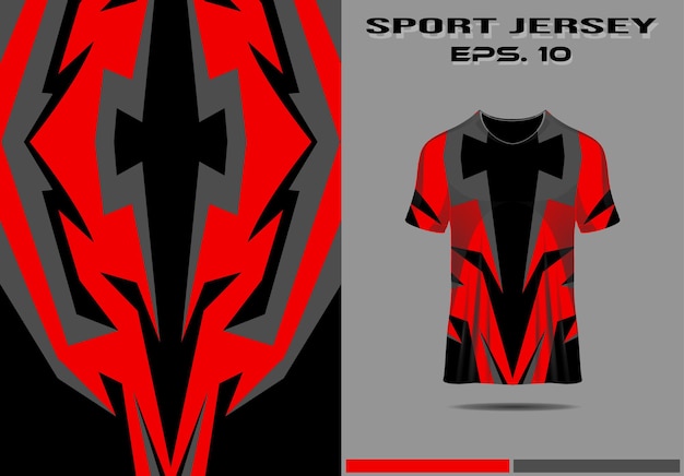 Diseño de camiseta deportiva de plantilla de jersey de fútbol grunge de maqueta