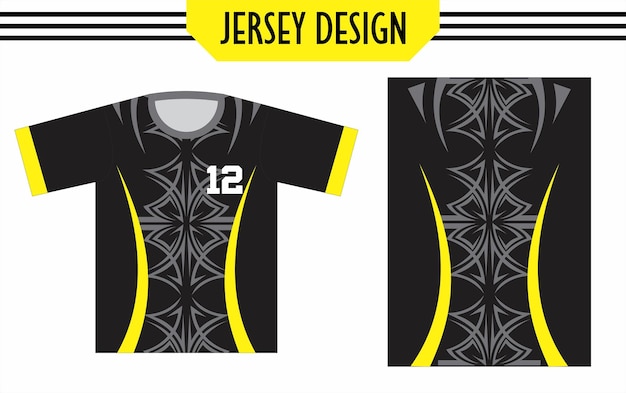 diseño de camiseta deportiva de plantilla de jersey