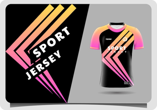 Vector diseño de camiseta deportiva de plantilla de jersey