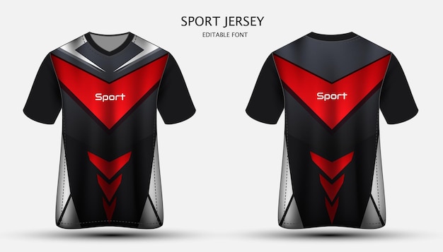 Diseño de camiseta deportiva de plantilla de jersey