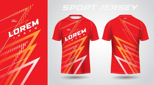 diseño de camiseta deportiva roja